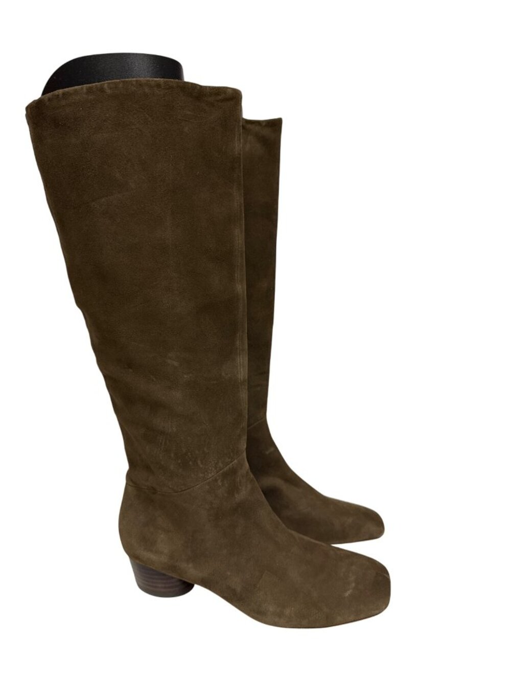 Vince Vero Cuoio Suede Knee High Boots Brown Olive 6.5M Leather EUC Wide Calf